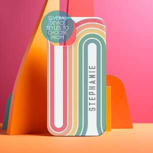 Coque Samsung Galaxy Nom de script de couleurs arc-en-ciel pastel de li
