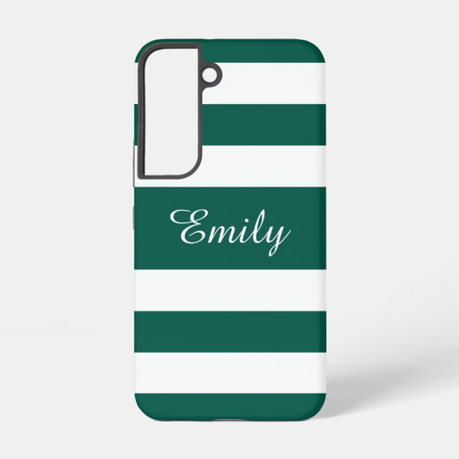 Coque Samsung Galaxy Nom des bandes vertes modernes (Verso)