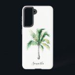 Coque Samsung Galaxy Nom du monogramme Palm Tree Coastère Personnalisé<br><div class="desc">Nom du monogramme Palm Tree Coastal Personnalisé Samsung Galaxy S21 Coque</div>
