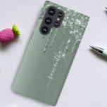 Coque Samsung Galaxy S10 Nom écrit à la main Dark Green Metal Parties scint<br><div class="desc">Le design est une photo et les coques ne sont pas faits avec de la parties scintillant, des paillettes, des métaux ou des bois. Cette conception est également disponible sur d'autres modèles de téléphone. Choisissez Type de périphérique pour voir d'autres iPhone, Samsung Galaxy ou coques Google. Certains styles peuvent être...</div>