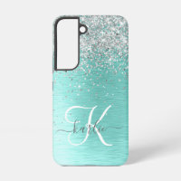 Nom Monogramme Pailleté Argent Métal Brossé Sarcel