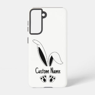 Coque Samsung Galaxy Nom personnalisé Cute Bunny Pâques
