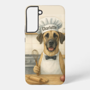 Coque Samsung Galaxy Nom personnalisé Drôle Grand Danois Chien Chef