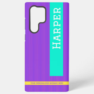 Coque Samsung Galaxy Nom personnalisé pourpre moderne