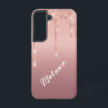 Coque Samsung Galaxy Nom personnalisé Texte Rose Gold Blush Parties sci<br><div class="desc">Nom personnalisé Texte Rose Or Parties scintillant Flush Étincelle Anniversaire personnalisé - Anniversaire ou Mariage Cadeau / Fournisseur - Ajouter votre nom - Texte ou Supprimer - Faire votre cadeau spécial - Redimensionner et déplacer ou supprimer et ajouter du texte / des éléments avec outil de personnalisation. Conception par MIGNED....</div>