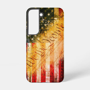 Coque Samsung Galaxy NOUS LE PEUPLE Drapeau Américain Rock Vintage Retr