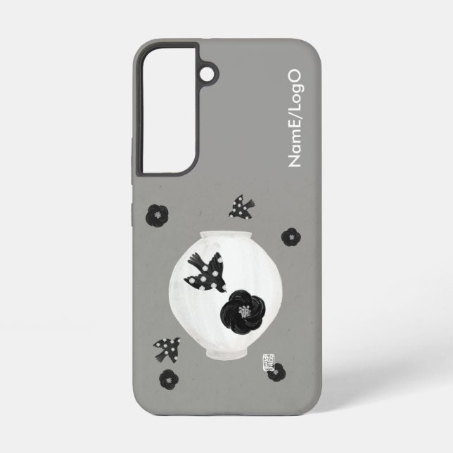 Coque Samsung Galaxy objet_22_camélia, oiseau et poterie (Verso)