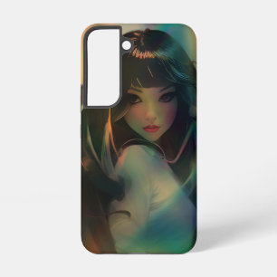 Coque Samsung Galaxy Oeuvre d'Anime Girl entourée de Rainbow Light