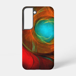 Coque Samsung Galaxy Œuvre d'art abstrait moderne à l'œil bleu motif co