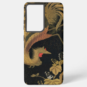 Coque Samsung Galaxy Oiseau de coq d'or Classique japonais Antique