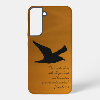 Coque Samsung Galaxy Oiseau du ciel du coucher de soleil jaune dans la