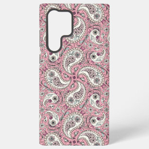 Coque Samsung Galaxy Oiseaux Paisley en rose bébé