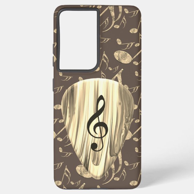Coque Samsung Galaxy Onglet de guitare de notes musicales personnalisée (Verso)