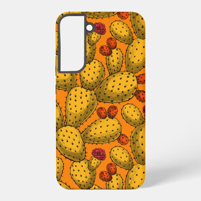 Coque Samsung Galaxy Opuntie de floraison en jaune (Verso)