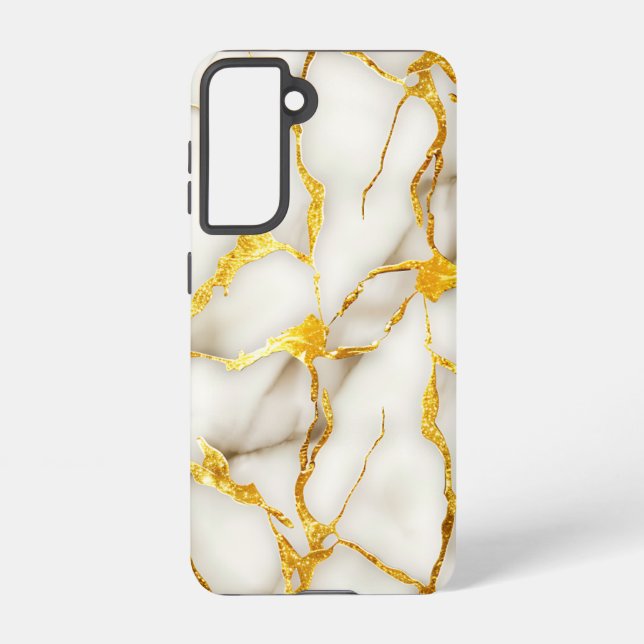 Coque Samsung Galaxy Or blanc japonais Kintsugi (Verso)