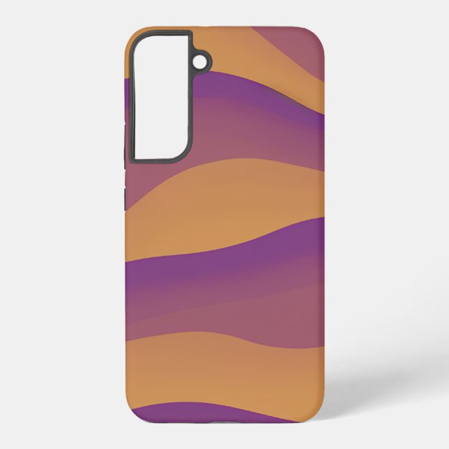Coque Samsung Galaxy Orange and Purple Abstract Wave Pattern (Verso)