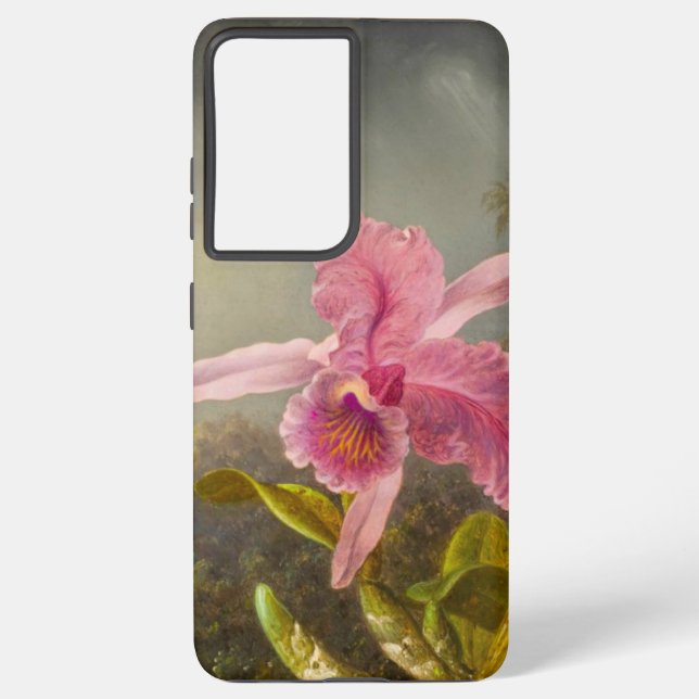 Coque Samsung Galaxy Orchidée avec deux colibris Heade (Verso)