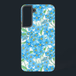 Coque Samsung Galaxy Oublie-moi pas les fleurs<br><div class="desc">Aquarelle design motif transparent avec oublier moi pas les fleurs.</div>