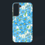 Coque Samsung Galaxy Oublie-moi pas un motif sans soudure<br><div class="desc">Aquarelle design motif transparent avec oublier moi pas les fleurs.</div>