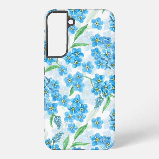Coque Samsung Galaxy Oubliez-moi pas les fleurs d'aquarelle (Verso)