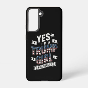 Coque Samsung Galaxy Oui, je suis une fille Trump, sans excuses Électio