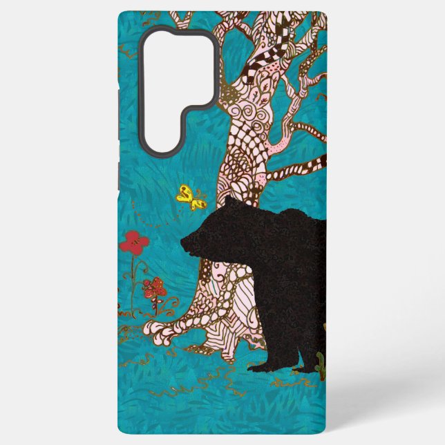 Coque Samsung Galaxy Ours Zen et Arbre Tangé (Verso)