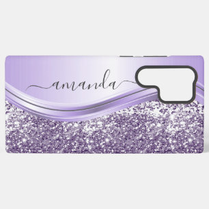 Coque Samsung Galaxy Paillettes de lavande Calligraphie manuscrite  