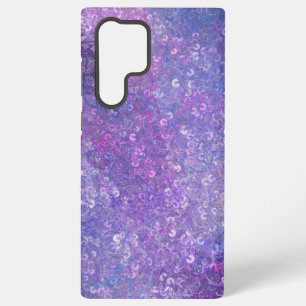 Coque Samsung Galaxy Paillettes rose et violet Bling 