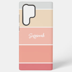 Coque Samsung Galaxy Palette de couleurs personnalisée avec nom et rayu