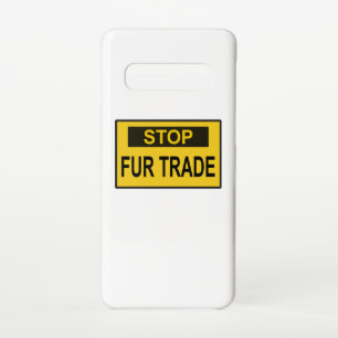 Coque Samsung Galaxy S10 Panneau commercial Stop Fur jaune