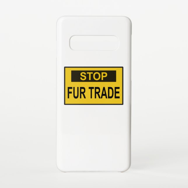 Coque Samsung Galaxy Panneau commercial Stop Fur jaune (Dos)
