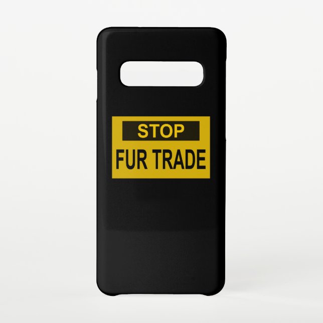 Coque Samsung Galaxy Panneau commercial Stop Fur jaune (Dos)