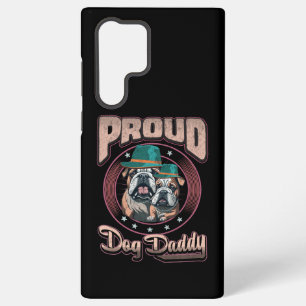 Coque Samsung Galaxy Papa fière bouledogue, Cadeau de Fête des Pères po