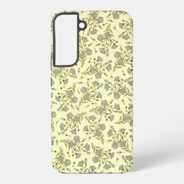 Coque Samsung Galaxy Papier peint lin vintage (Verso)