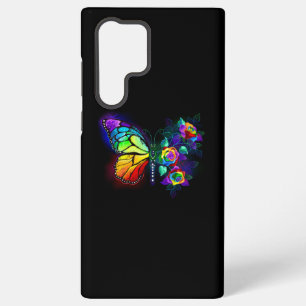 Coque Samsung Galaxy Papillon arc-en-ciel