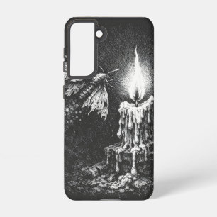 Coque Samsung Galaxy Papillon de nuit vers la flamme — par BurnsInHell