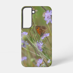 Coque Samsung Galaxy Papillon et fleurs