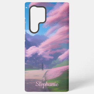 Coque Samsung Galaxy Parc Japonais De Style Anime Cerisier Fleurie Park