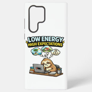 Coque Samsung Galaxy Paresseux drôle aux attentes élevées et à basse én