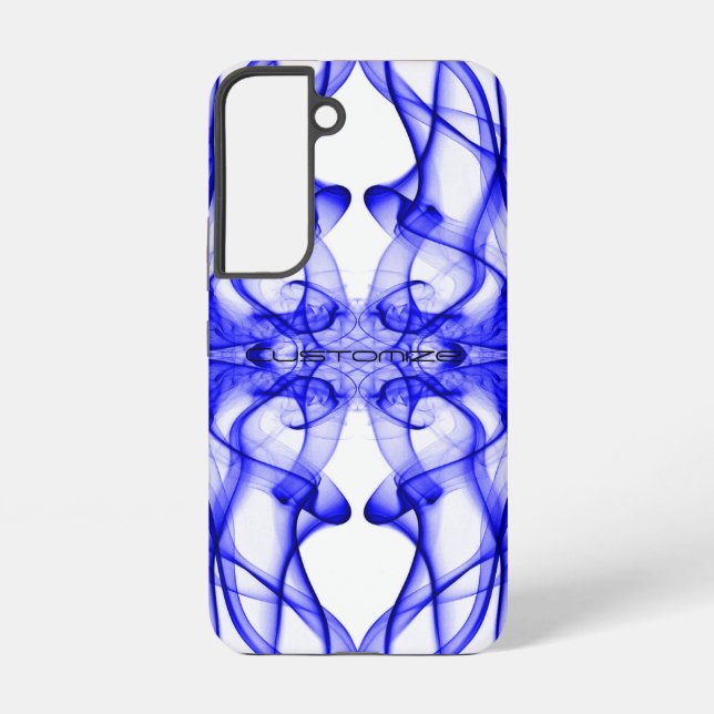 Coque Samsung Galaxy Parfums de fumée bleue sur le blanc (Verso)