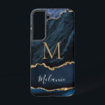 Coque Samsung Galaxy Parties scintillant en or bleu Marbre Nom et lettr<br><div class="desc">Samsung Galaxy Coques ou coques iphone avec Monogramme Nom Agate Marine Blue Gold Gemstone Marble Geode Parties scintillant Étincelle Personnalisée Anniversaire - Anniversaire ou Mariage Cadeau / Fournisseur - Ajouter votre lettre / Nom - Texte ou Supprimer - Faire votre cadeau spécial - Redimensionner et déplacer ou ajouter du texte...</div>
