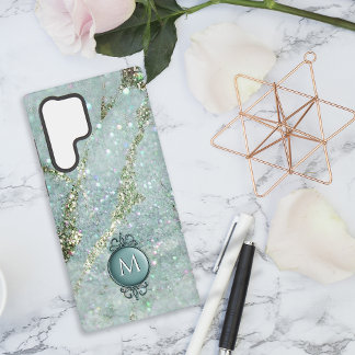 Coque Samsung Galaxy Parties scintillant et étincelles Or et vert