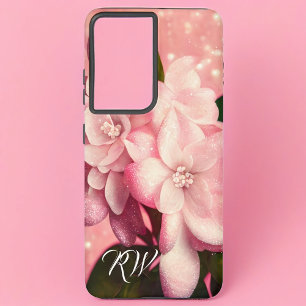Coque Samsung Galaxy Parties scintillant rose Gardenia Monogramme