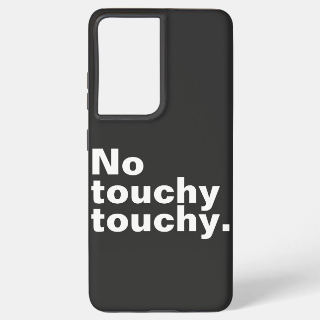 Coque Samsung Galaxy Pas de toucher amusant drôle de design introverti (Verso)