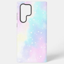 Pastel Cloudy Sky with Stars Dreamy Design