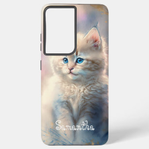 Coque Samsung Galaxy Pastel Kitty Avec Votre Nom