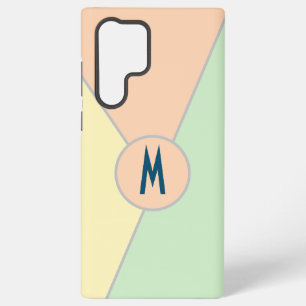 Coque Samsung Galaxy Pastel monogrammé des années 80 vintage Bloc de co