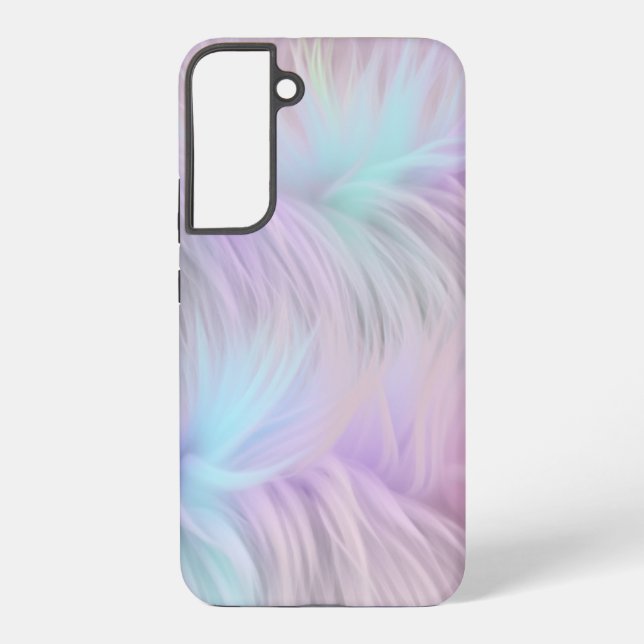Coque Samsung Galaxy Pastel Rainbow Fur (Verso)