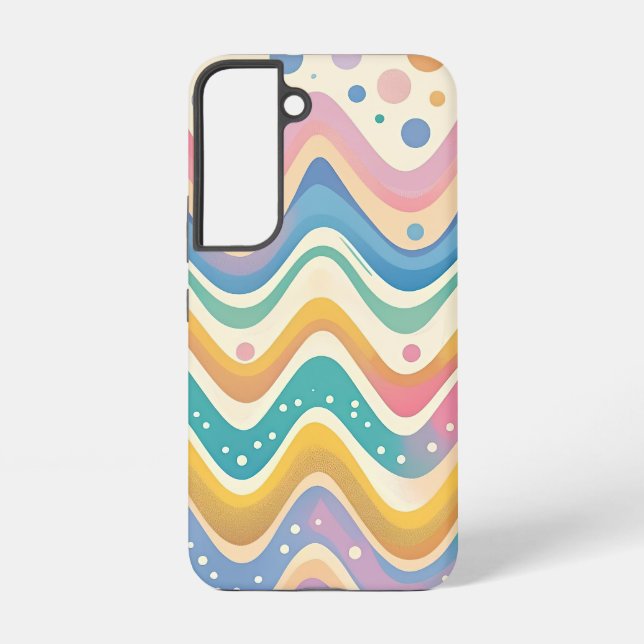 Coque Samsung Galaxy Pastel Rainbow Retro Abstrait (Verso)