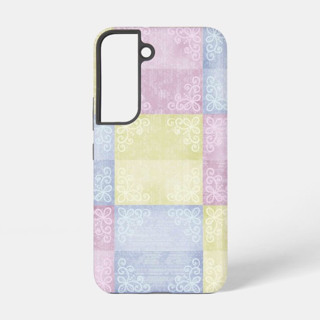 Coque Samsung Galaxy Patchwork coloré Pastels (Verso)